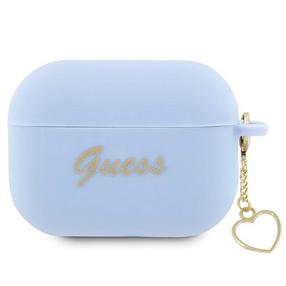 Ausinių dėklas Guess GUAP2LSCHSB Apple AirPods Pro 2, žydra sp.