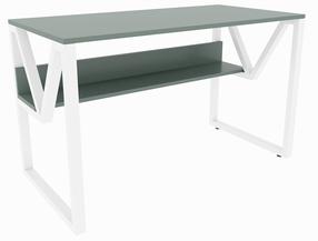 Rašomasis stalas Kalune Design Lona 875ZNA4542, 120 cm x 60 cm, 72.8 cm, balta sp./žalia sp.