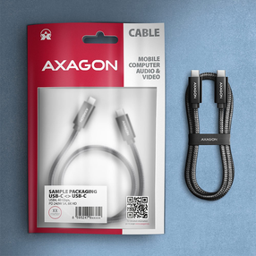 Vads Axagon BUCM2-CM20AB USB Type-C, USB Type-C, 2 m, melna krās.