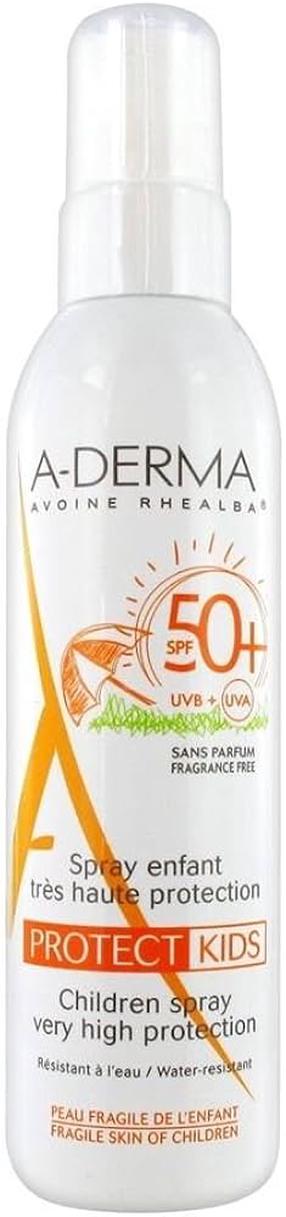 Purškiklis įdegio priežiūrai kūnui A-Derma Protect Kids SPF50+, 200 ml