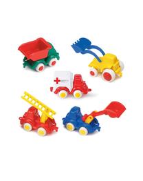  Statybos transporto priemonės Viking Toys Mini Chubbies-Construction 045-1135, įvairių spalvų
