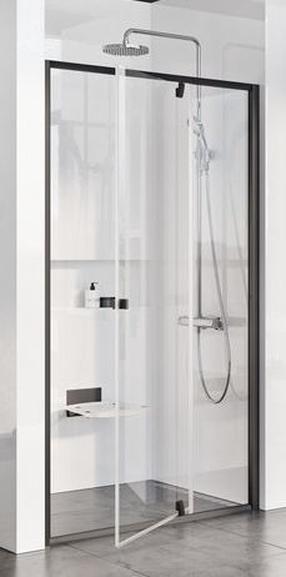 Двери для душа Ravak Pivot PDOP2-100, 100 см x 190 см, прозрачный цв./черный цв./закаленный