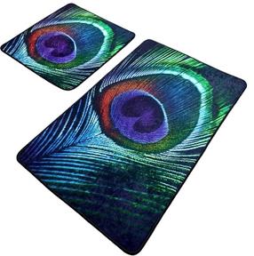 Vonios kilimėlių rinkinys Foutastic Peacock 359CHL4473, įvairių spalvų, 100 cm x 60 cm