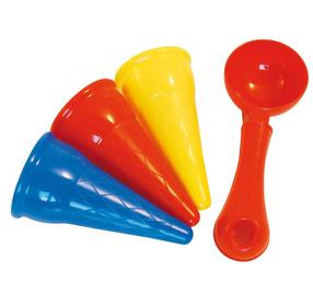Smilšu kastes rotaļlietu komplekts Adriatic Ice Cream Molds, daudzkrāsaina, 4 gab.