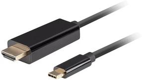 Кабель Lanberg USB-C - HDMI CA-CMHD-10CU-0018-BK USB-C, HDMI, 1.8 м, черный цв.