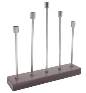 Žvakidė Kayoom Art Deco 525 QLI94-GRY, geležis, 40 cm, sidabro sp./pilka sp.