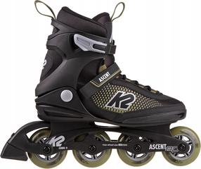 Riedučiai K2 Ascent, juoda sp./žalia sp., 46