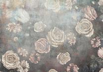 Fototapetas Artgeist Misty Nature - Muted Rose Flowers On A Background In Grey Tones, 210 cm x 300 cm