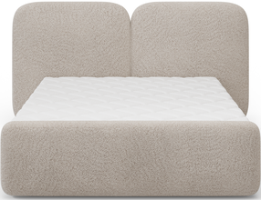 Lova pusantros vietos Ollival Bouclé Royal 18, 140 x 200 cm, smėlio sp., be čiužinio, su grotelėmis