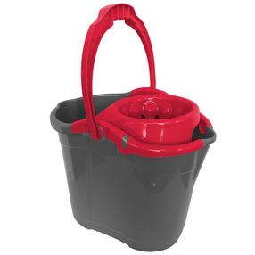 Grīdas mazgāšanas spainis Jotta Cubio, 14 l, sarkana krās./pelēka krās.
