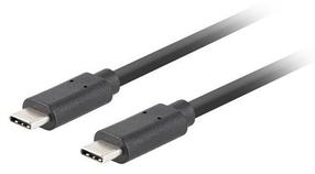 Провод Lanberg PD100W USB Type-C Male, USB Type C Male, 1 м, черный цв.