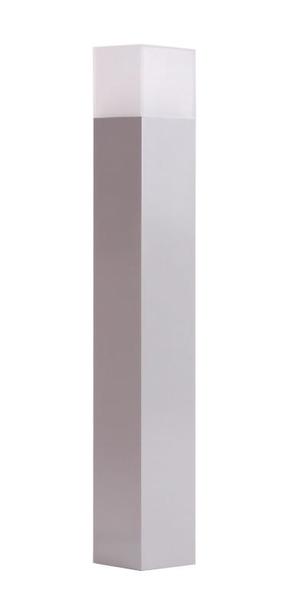 Brīvi stāvošs āra gaismeklis Su-Ma Cube, 20W, E27, IP44, sudraba krās., 8 cm x 58 cm