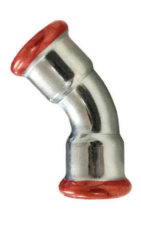 Pressitud küünarnukk Assotherm 45, FF, 15 mm – pressitav