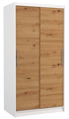 Riidekapp ADRK Asten 100, pruun v./valge v., 58 cm x 100 cm x 200 cm