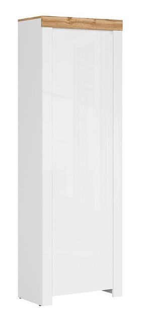 Spinta Holten, ąžuolo/balta, 68.5 cm x 37 cm x 203.5 cm