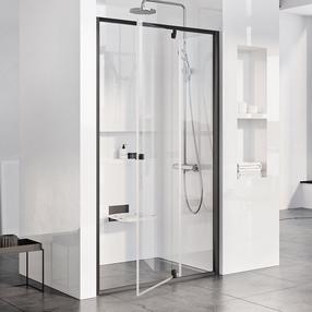 Двери для душа Ravak Pivot PDOP2-120, 120 см x 190 см, прозрачный цв./черный цв./закаленный