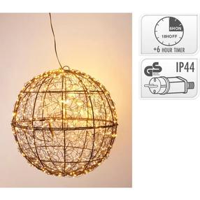 Dekoratyvinis metalinis rutulys LED