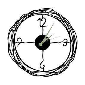 Laikrodis Wallity Winding, juoda sp., 50 cm x 50 cm