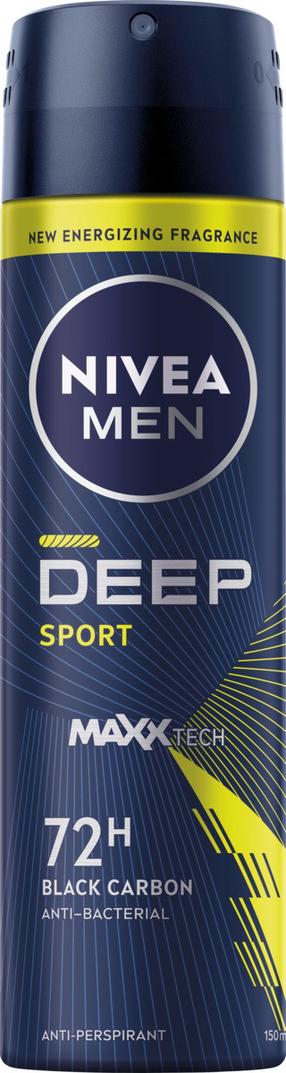 Vyriškas dezodorantas Nivea Deep Sport Deo Spray, 150 ml