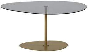 Kavos staliukas Kalune Design Porto, aukso sp./tamsiai pilka sp., 90 cm x 60 cm x 40 cm