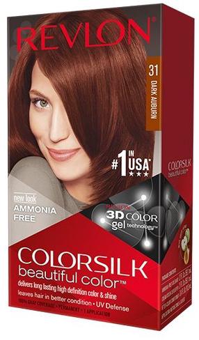 Plaukų dažai Revlon Colorsilk Beautiful Color, dark auburn sp., Dark Auburn 31, 59.1 ml