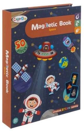 Магнитная книга-пазл Color Day Space, 26 см, многоцветный, 50 шт.