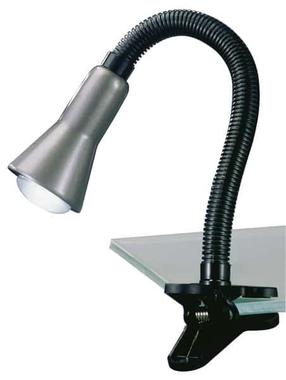 Galda lampa ar skavu Trio Flexo 5028010-47, E14, 18W, pelēka krās./melna krās.