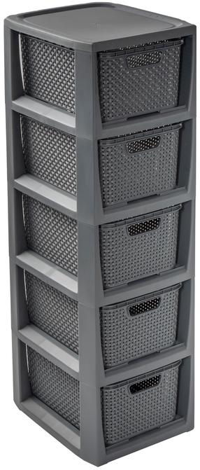 Vonios lentyna Branq Rattan, 29.5 cm x 80 cm x 24 cm, grafito sp.