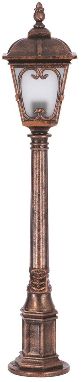 Pastatomas lauko šviestuvas Opviq BSU-68181-BKR-B, 60W, E27, IP65, bronzos sp./ruda sp., 20 cm x 100 cm