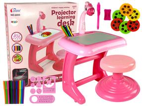 Piešimo projektorius, su priedais Lean Toys, rožinė sp.