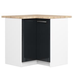 Угловой кухонный шкаф Akord Oliwia, белый цв./графитовый цв., 60 см x 90 см x 85 см
