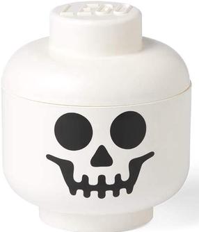 Uzglabāšanas kaste LEGO® Storage Head Skeleton, balta krās., 16 x 16 x 19.5 cm