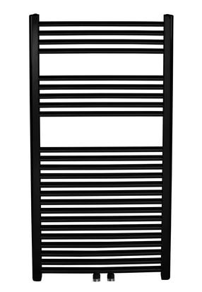 Prekė su pažeista pakuote. Vandeninis rankšluosčių džiovintuvas Ferro, juoda sp., 45 cm x 120 cm, 490 W