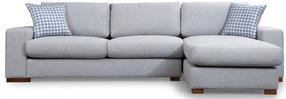 Kampinė sofa Hanah Home Loop 12, šviesiai pilka sp., dešininė, 290 x 194 cm x 85 cm