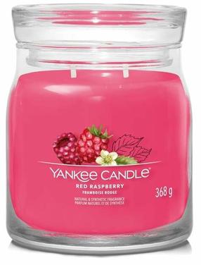 Свеча, ароматическая Yankee Candle Signature Red Raspberry, 35 - 50 час, 368 г, розовый цв.
