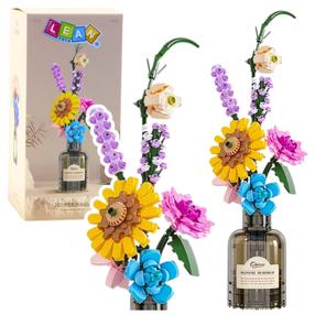 Konstruktorius Lean Toys Bouquet Of Colorful Flowers 26700, 387 vnt., įvairių spalvų