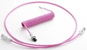 Klaviatūros laidas Cablemod Pro Coiled Keyboard Cable USB-C / USB Typ-A 150cm, rožinė sp.
