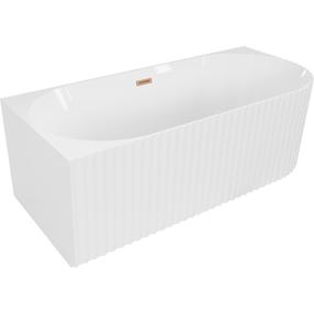 Vonia, laisvai pastatoma Mexen Gia Left, 170 cm x 80 cm x 58 cm, ovalas, balta sp./vario sp.