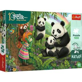 Dėlionė Trefl Inspired By Nature Panda 16595, 27.5 cm x 41 cm, 100 vnt., įvairių spalvų