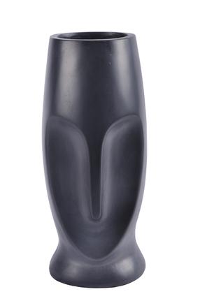 Dekoratīvais puķu pods "Seja" Garden Center LT34720-PC, 18.5 cm x 17.5 cm x 39.5 cm, melna krās.