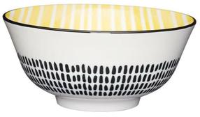 Bļoda Kitchen Craft Moroccan Style, balta krās./melna krās./dzeltena krās., 15.7 cm