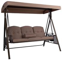 Lauko sūpynės Home4you Franco, ruda sp., 112 cm x 200 cm x 178 cm