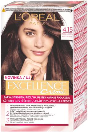 Plaukų dažai L’Oréal Paris Excellence Creme, frosted brown sp., 4.15, 176 ml