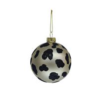 Eglutės žaisliukas Christmas Touch Cow, aukso sp./juoda sp., stiklas