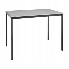 Valgomojo stalas Mario, baltas/juodas, 100 cm x 60 cm x 75 cm