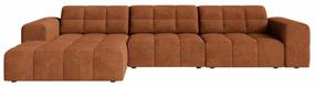 Kampinė sofa Cosmopolitan Design Chicago Eden 10, brick red s., kairinė, 167 x 294 cm x 78 cm