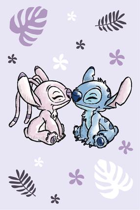Pleds Lilo and Stitch, violeta krās., 100 cm x 150 cm