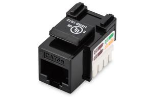 Торцевые Digitus CAT 5e Keystone Jack Unshielded RJ45 to LSA, черный цв.