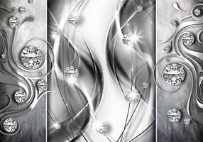 Fototapeet Artgeist Diamonds In Silver LNEW011454, 140 cm x 140 cm