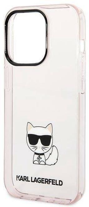 Telefoni ümbris Karl Lagerfeld KLHCP14XCTTRI, läbipaistev v./roosa v., Apple